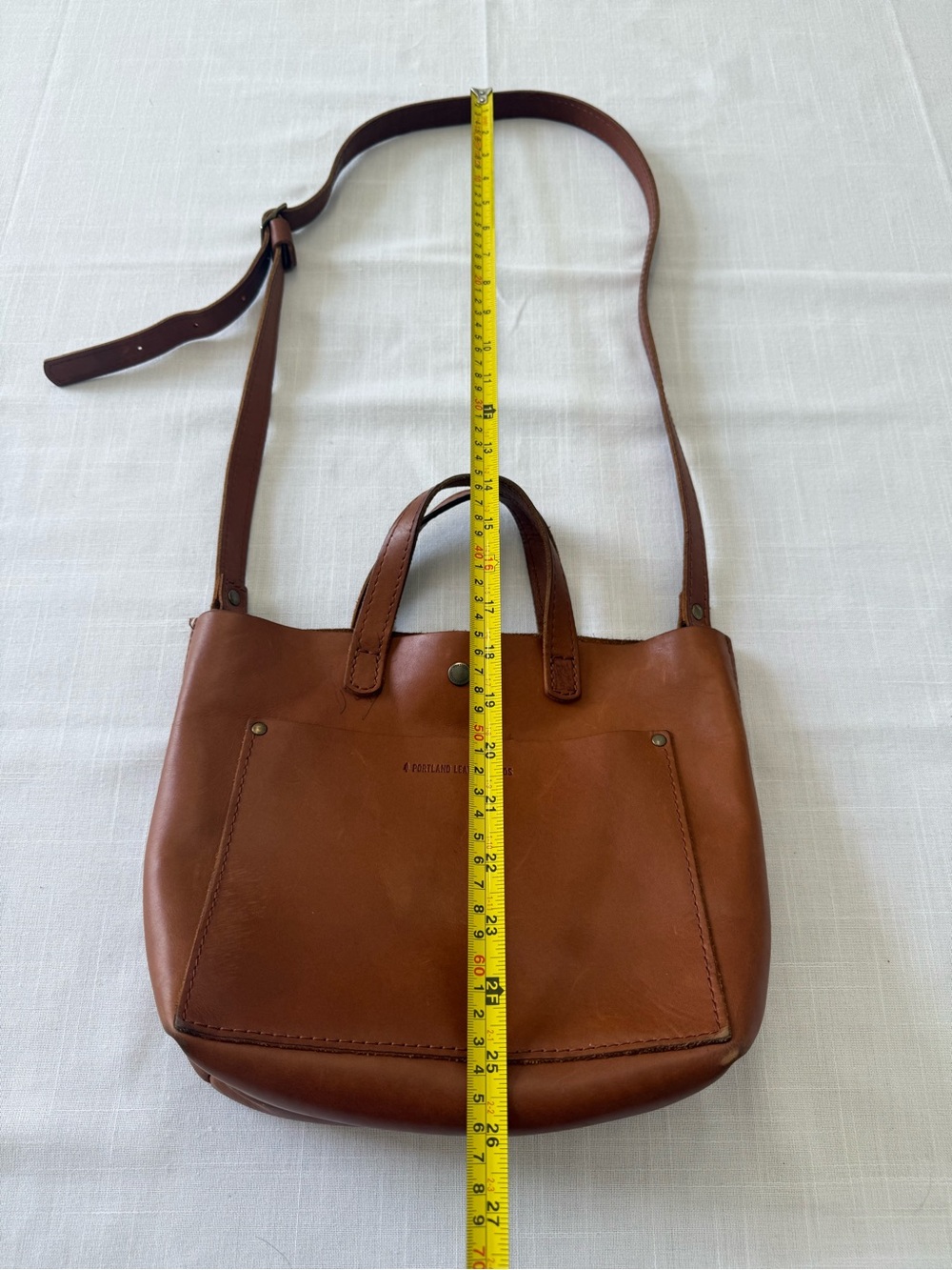 Portland Leather Goods Mini Crossbody Tote HONEY - Picture 5 of 10